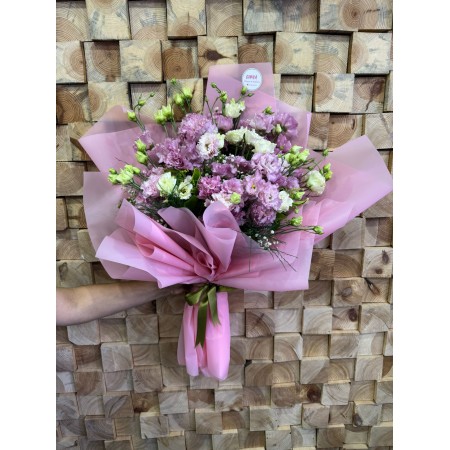 PEMBE LİSİANTHUS BUKETİ
